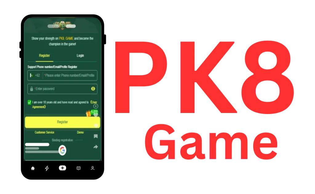 PK8 Game register login image